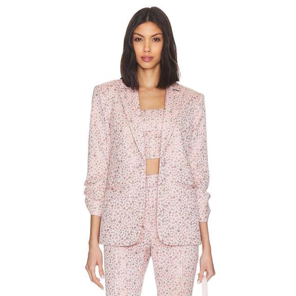 New Cinq a Sept Khloe Jacquard Blazer in Pale Rose Multi Size 4 $595 - Picture 1 of 11
